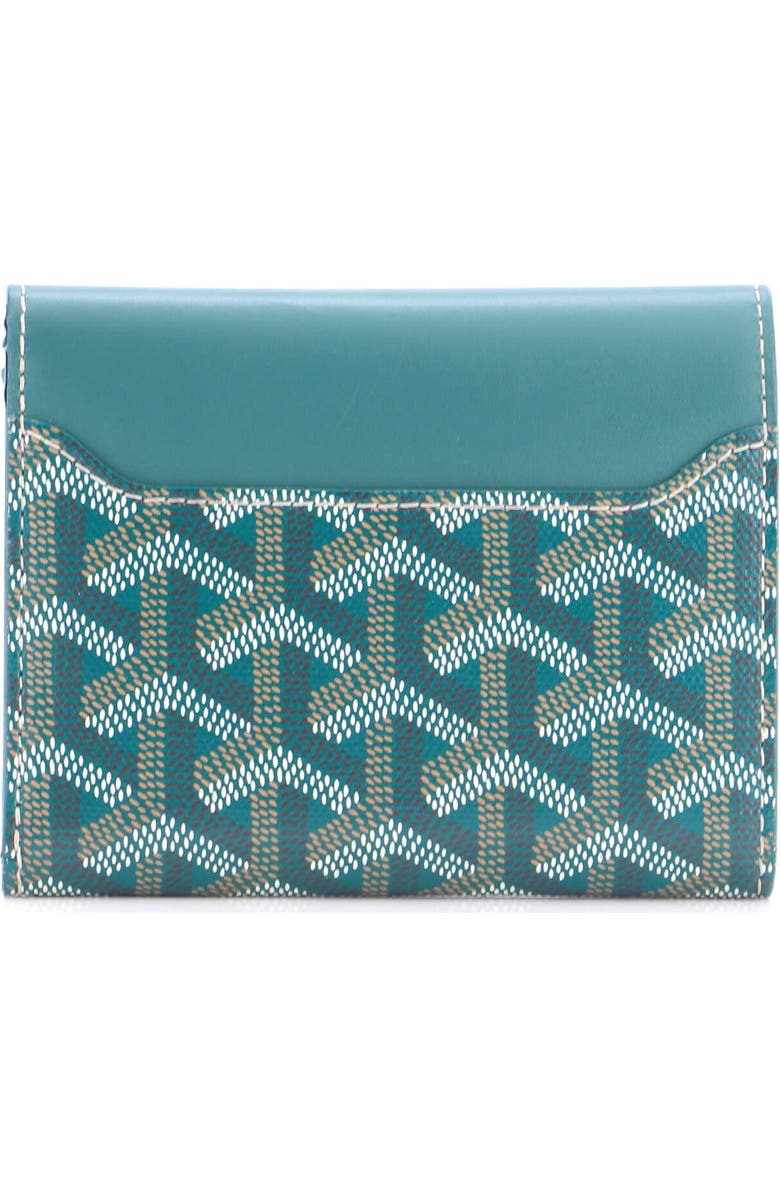 Pre-Owned Goyard Saint Gabriel Wallet Coated Canvas and Leather Compact, Alternate, color, Green