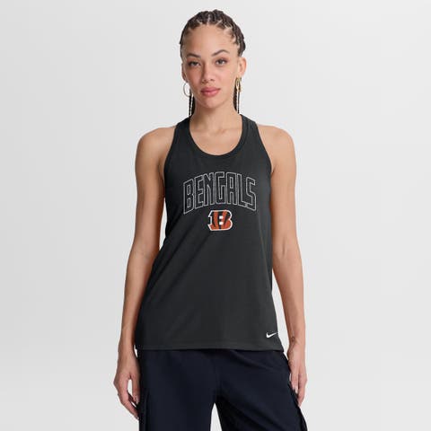 Women's Nike Black Cincinnati Bengals Primetime Tri-Blend Dri-FIT Tank Top