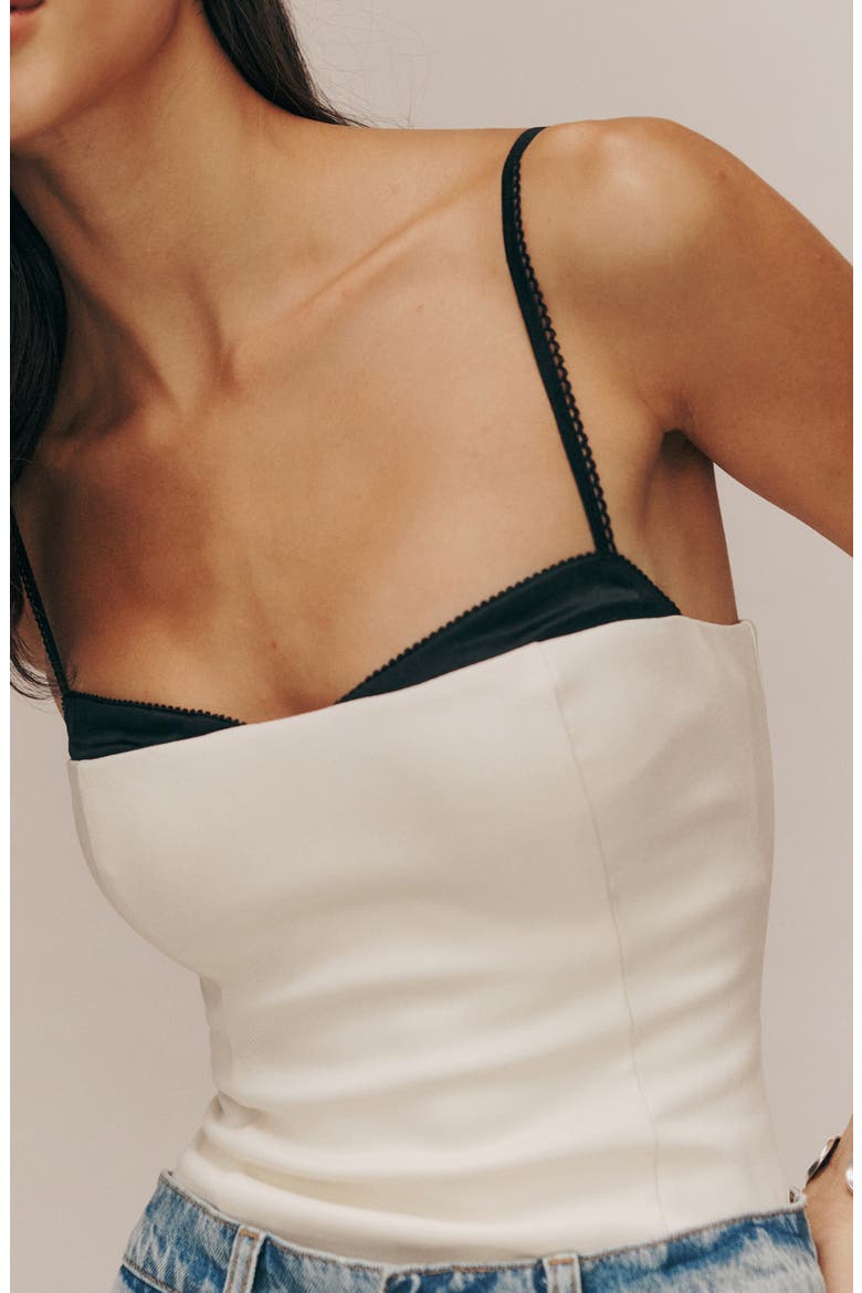 Melanie Lace Trim Crop Camisole, Alternate, color, IVORY