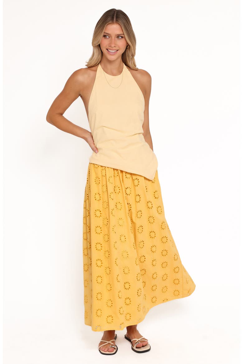 Dillon Cotton Eyelet Skirt, Alternate, color, MANGO