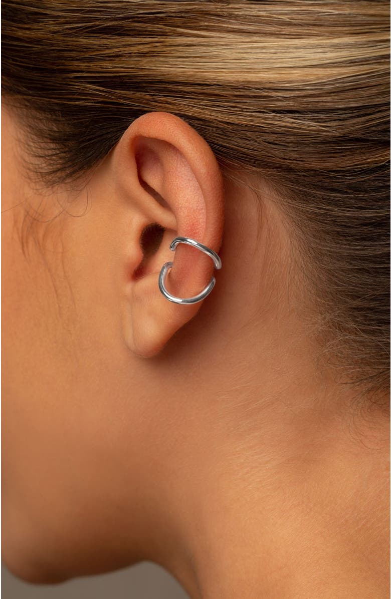 PIERETTI Nora ear cuff, Alternate, color, Silver Plate