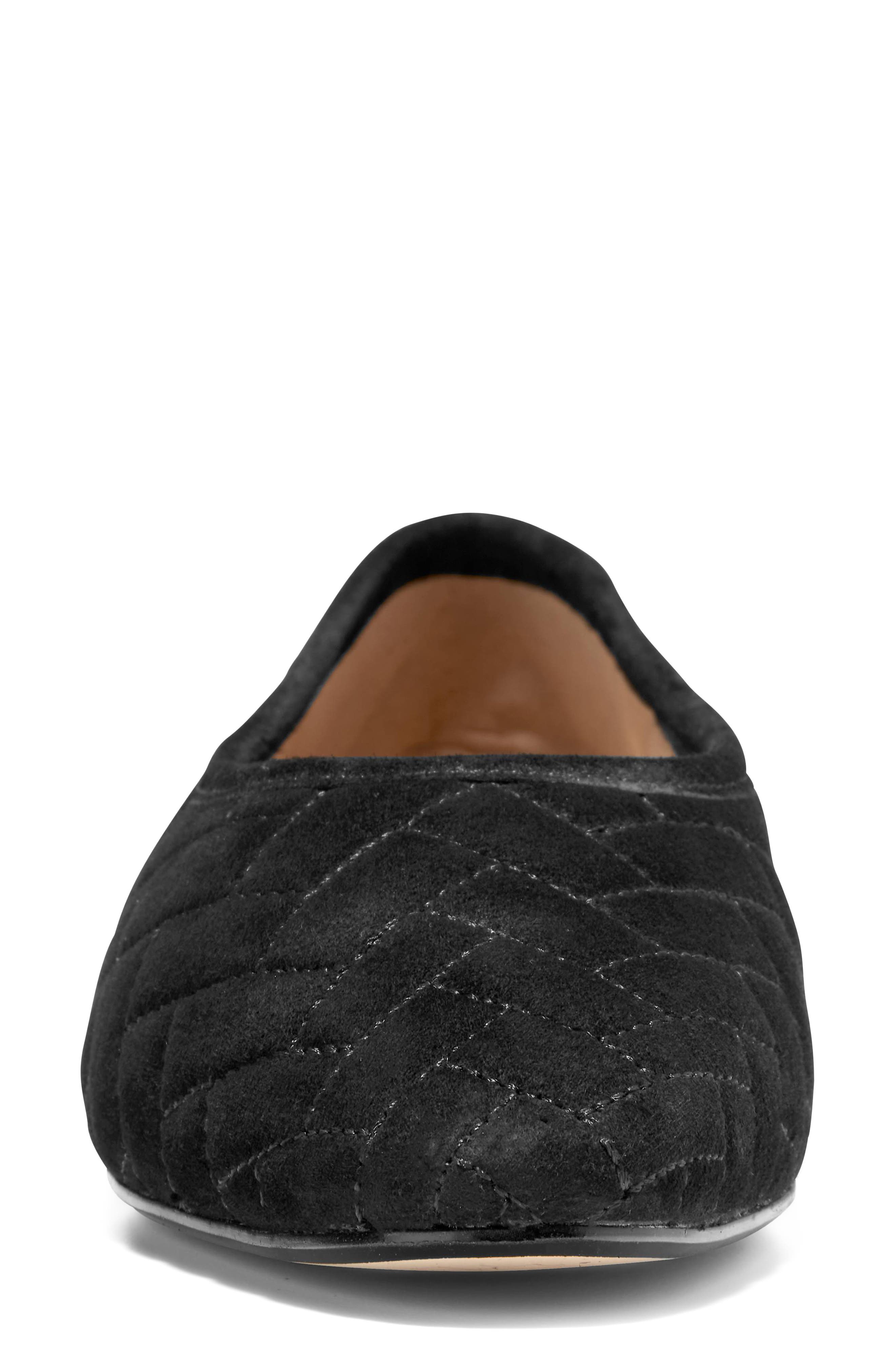 Cole Haan Jasleen Quilted Ballet Flat, Alternate, color, Black Quilted Suede