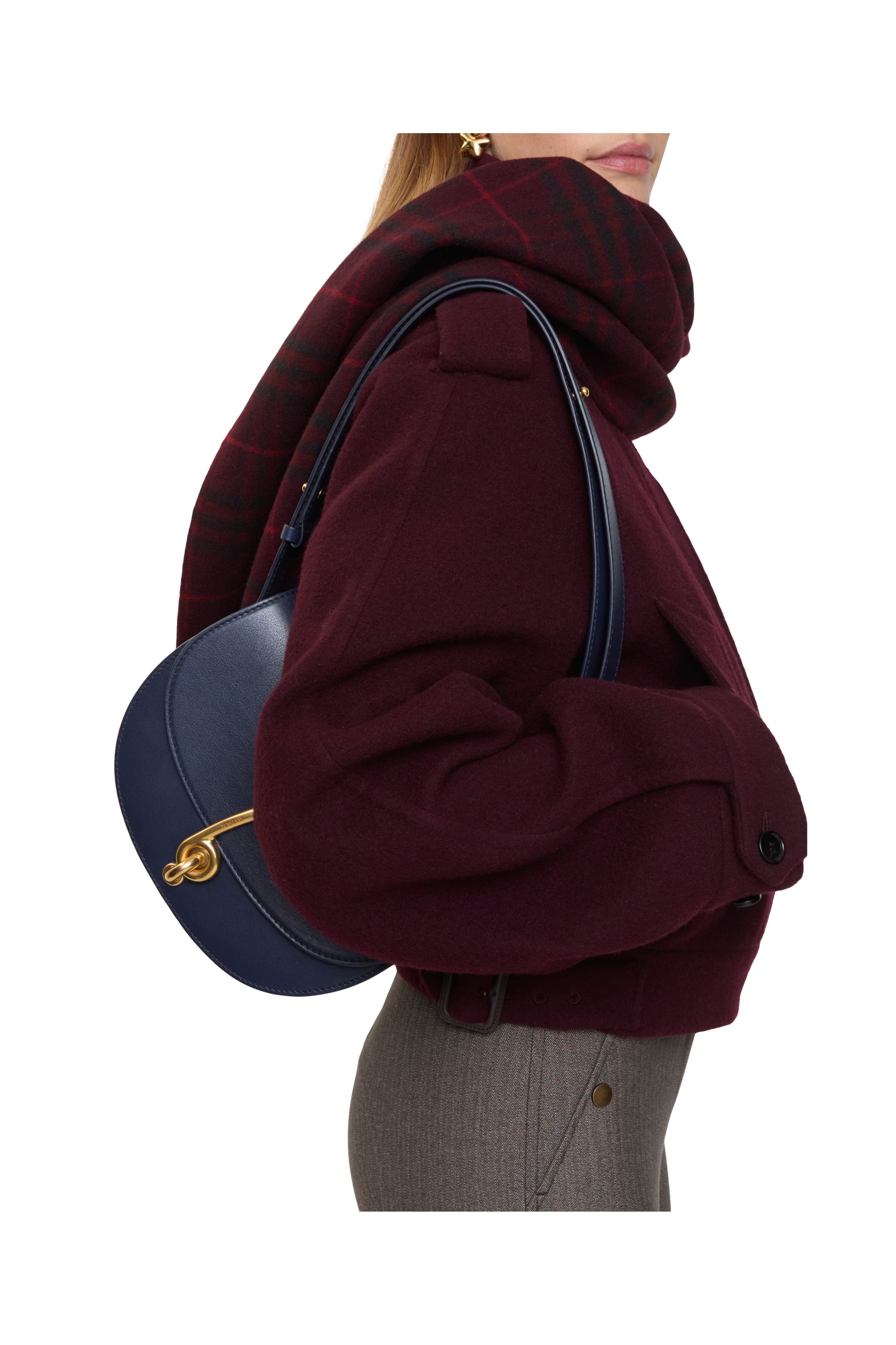 Burberry Small Bridle Bag, Alternate, color, Midnight Blue