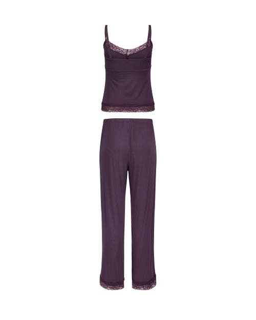Adore Me Suzanna Pajama Cami And Pants Set In Purple