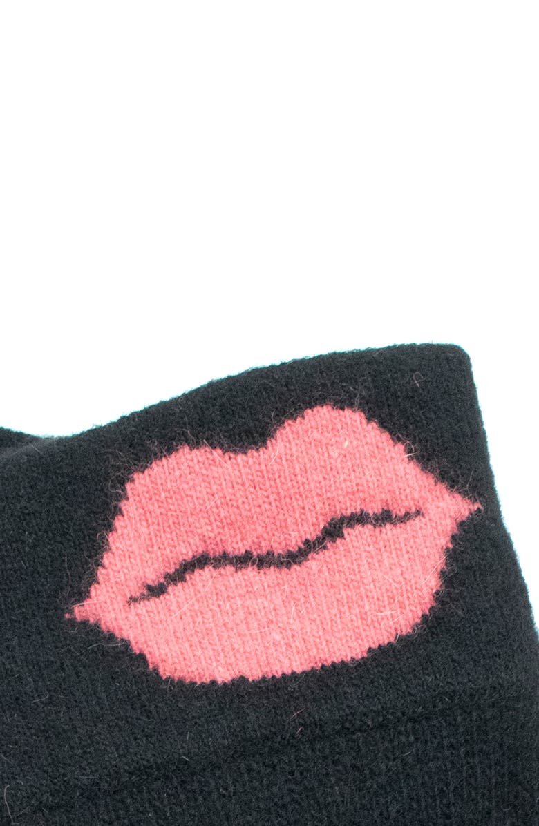 Portolano Lips Gloves, Alternate, color, Black/ Flamingo