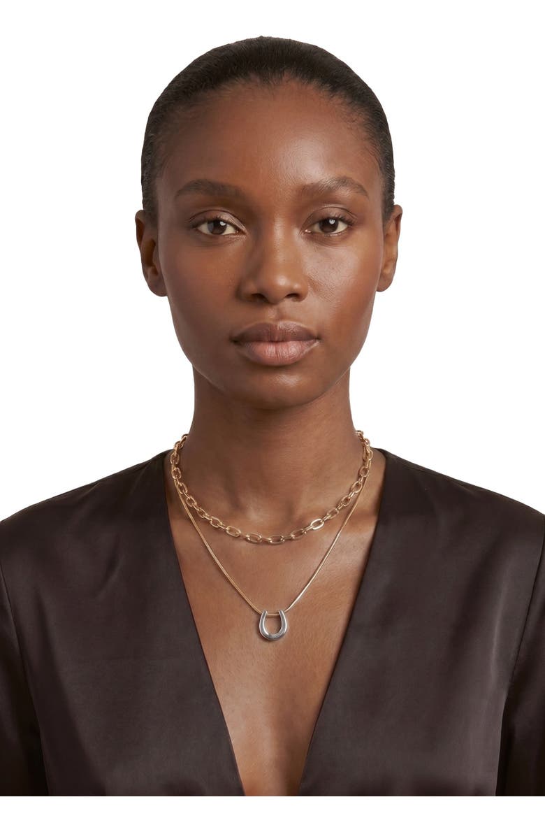 Amyra Two Tone Charm Chain, Alternate, color, Gold
