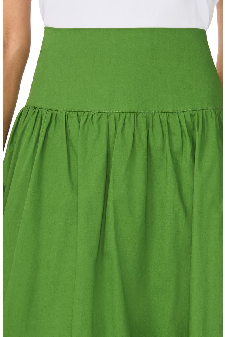 A-Line Cotton Midi Skirt, Alternate, color, MOSS