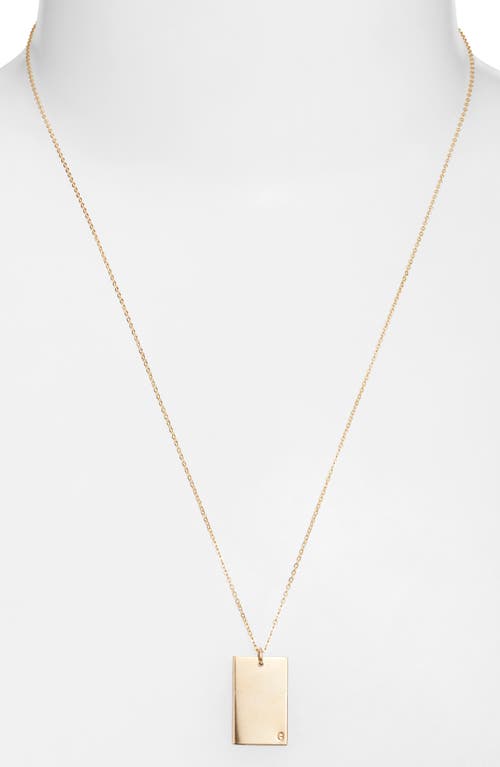Set & Stones Goldie Initial Tag Pendant Necklace In Gold