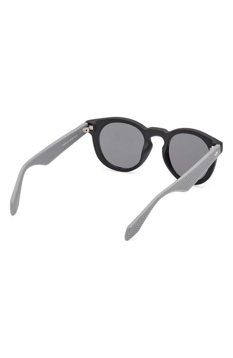 adidas Round Sunglasses, Alternate, color, Matte Black/ Smoke Mirror