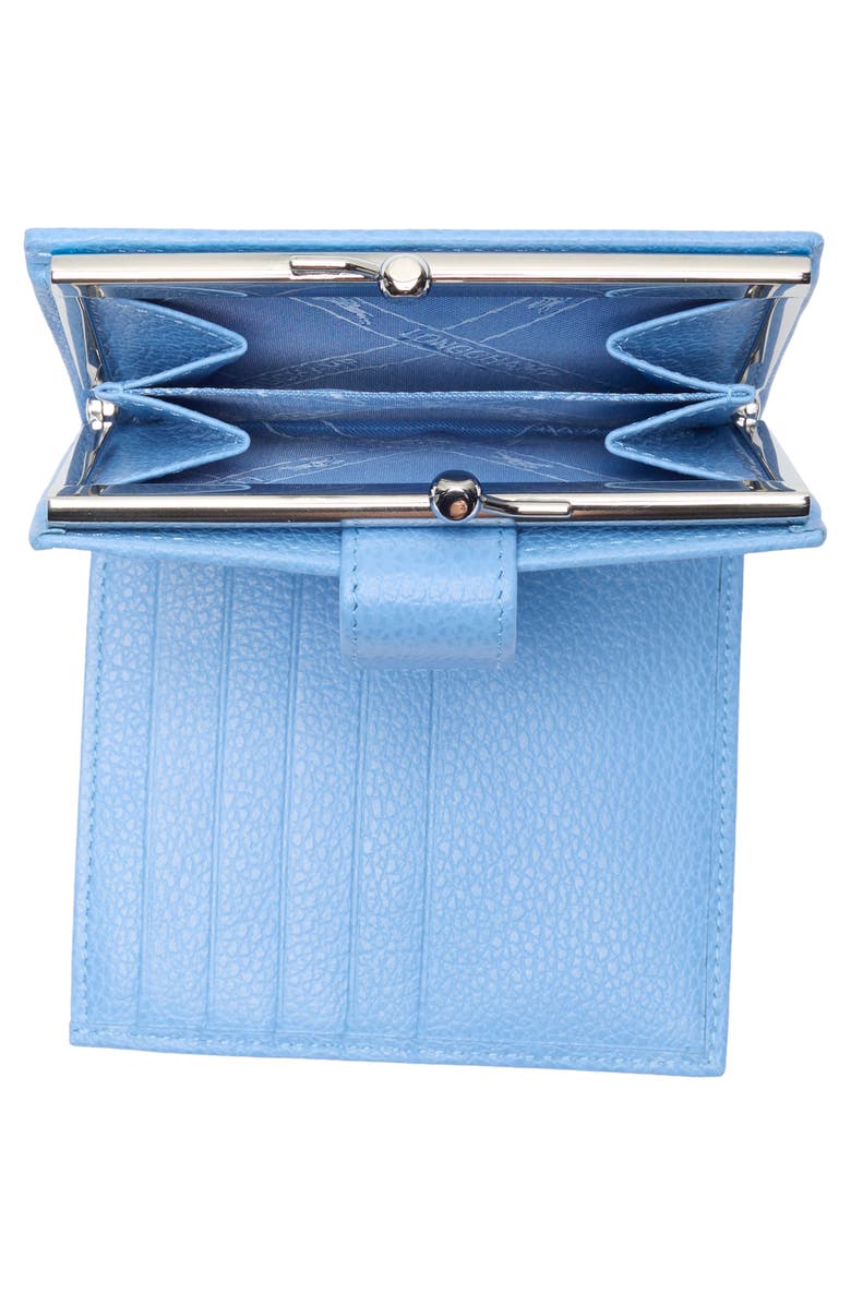 Longchamp Framed Index Wallet, Alternate, color, Cloud Blue