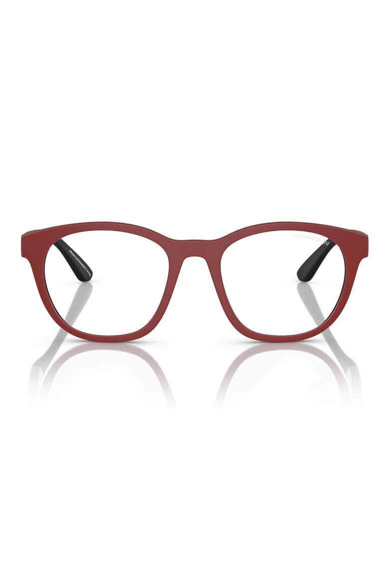 47mm Phantos Optical Glasses, Main, color, MATTE RED / CLEAR