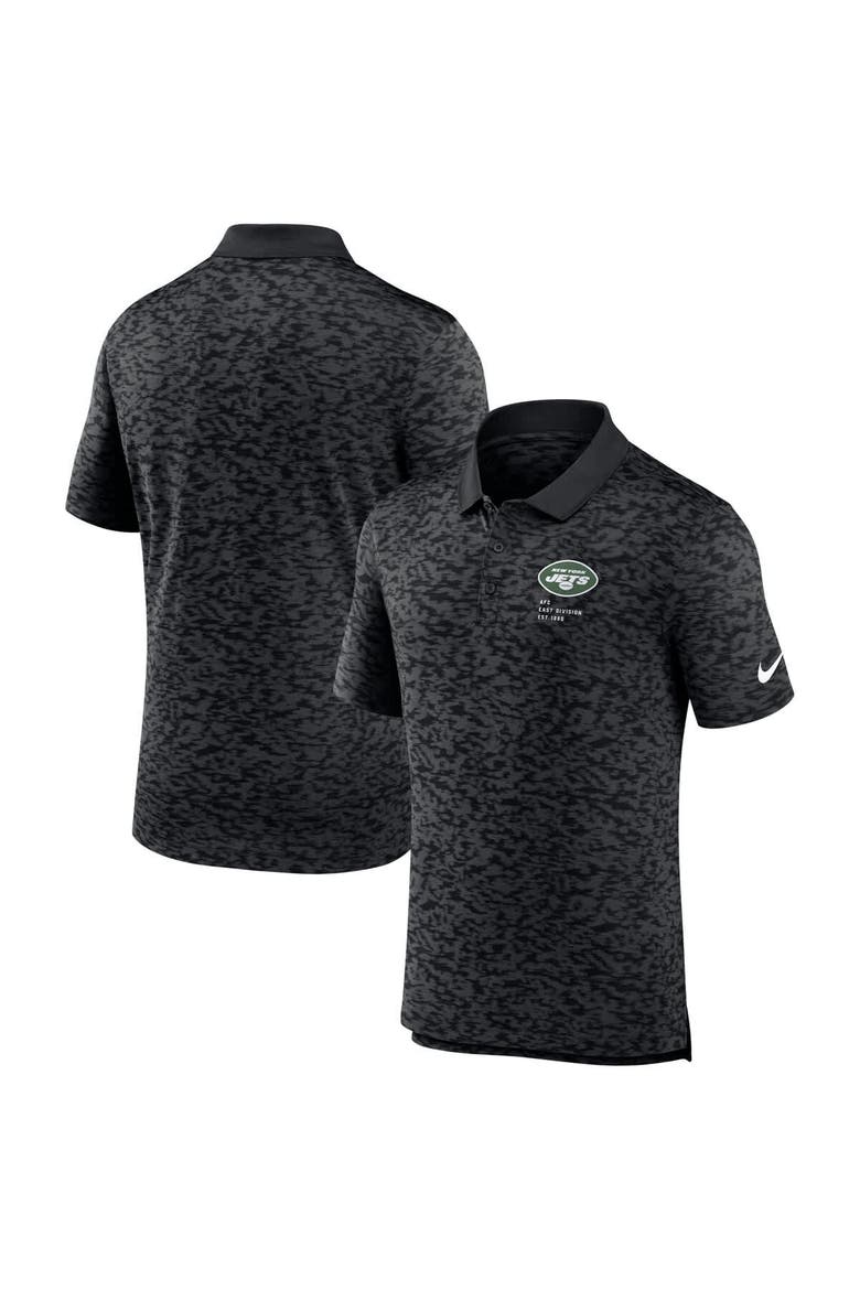 Men's Nike Black New York Jets Pique Fashion Performance Polo, Alternate, color, Black