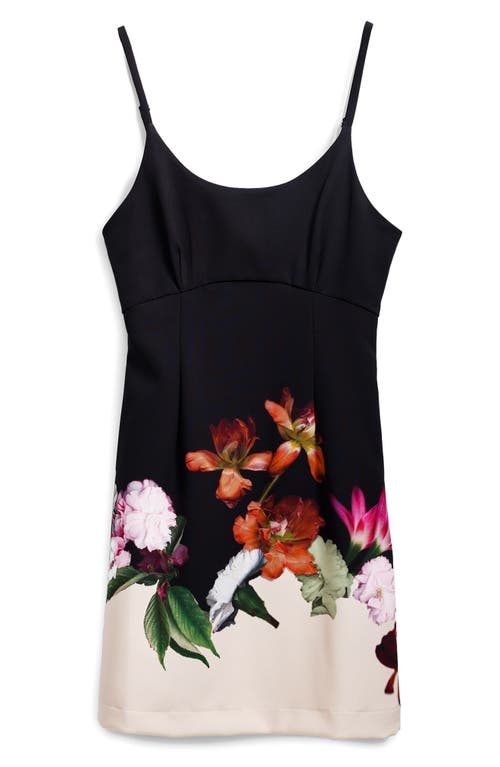 Desigual Placement Print Body-con Minidress In Black