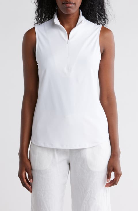 Aubrey Sleeveless Half Zip Top