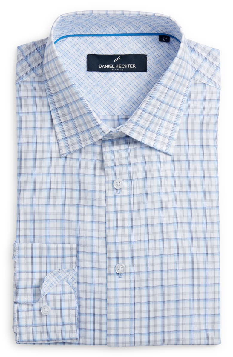 DANIEL HECHTER Trim Fit Plaid Dress Shirt, Alternate, color,