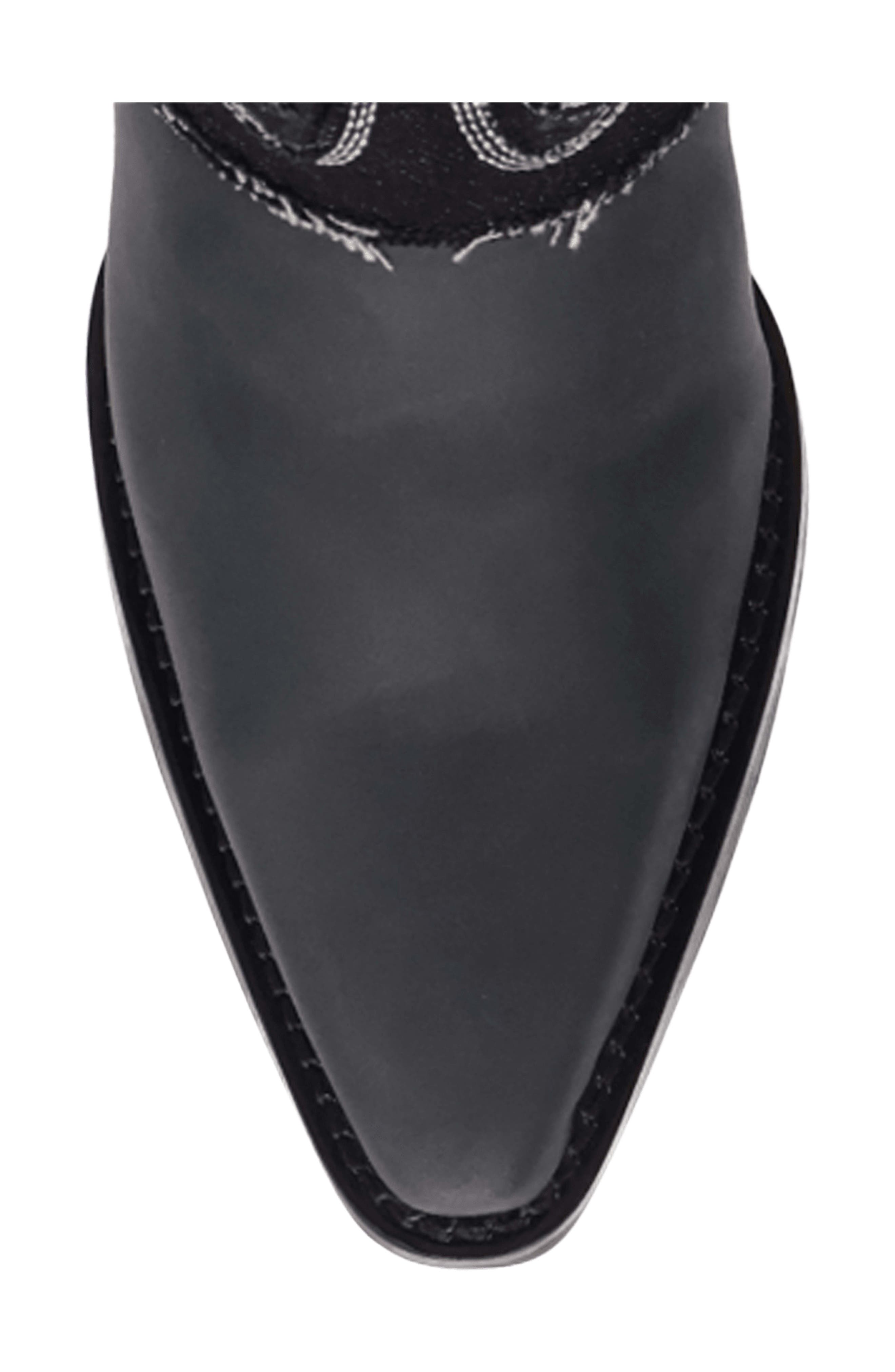 Knee High Western Boot, Alternate, color, BLACK/ BLACK
