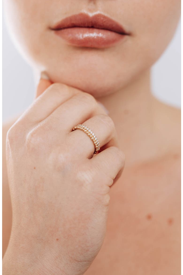 Dew Drop Pavé Diamond Double Eternity Band, Alternate, color, GOLD/ DIAMOND