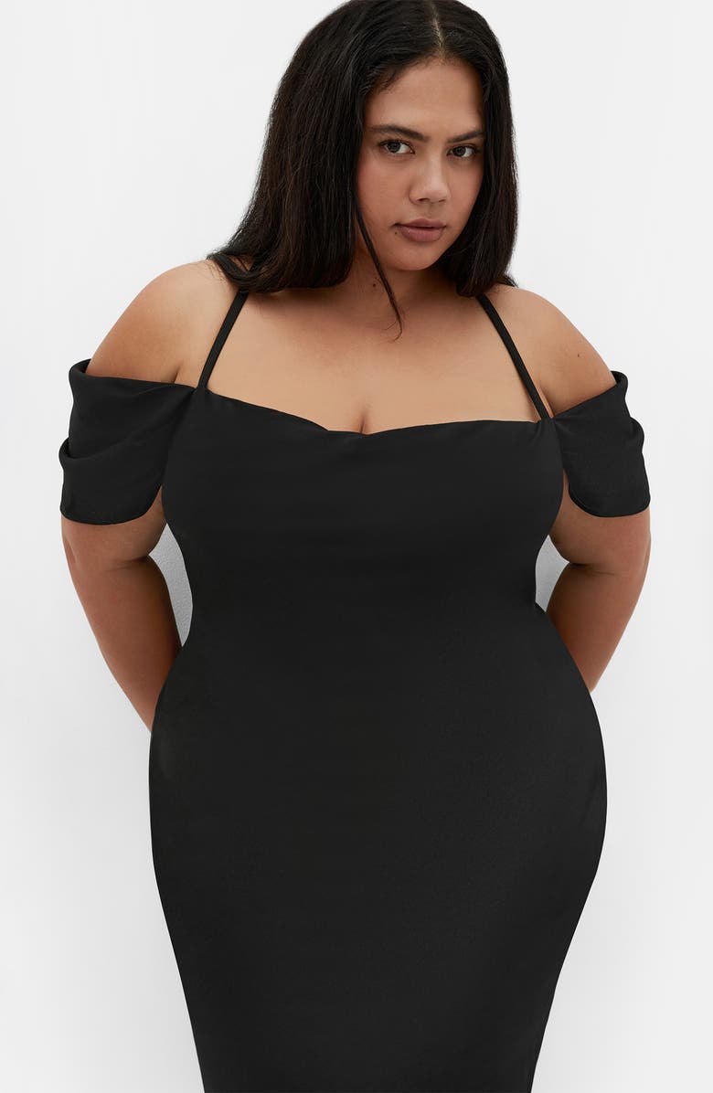 City Chic Cady Cold Shoulder Dress, Alternate, color, 