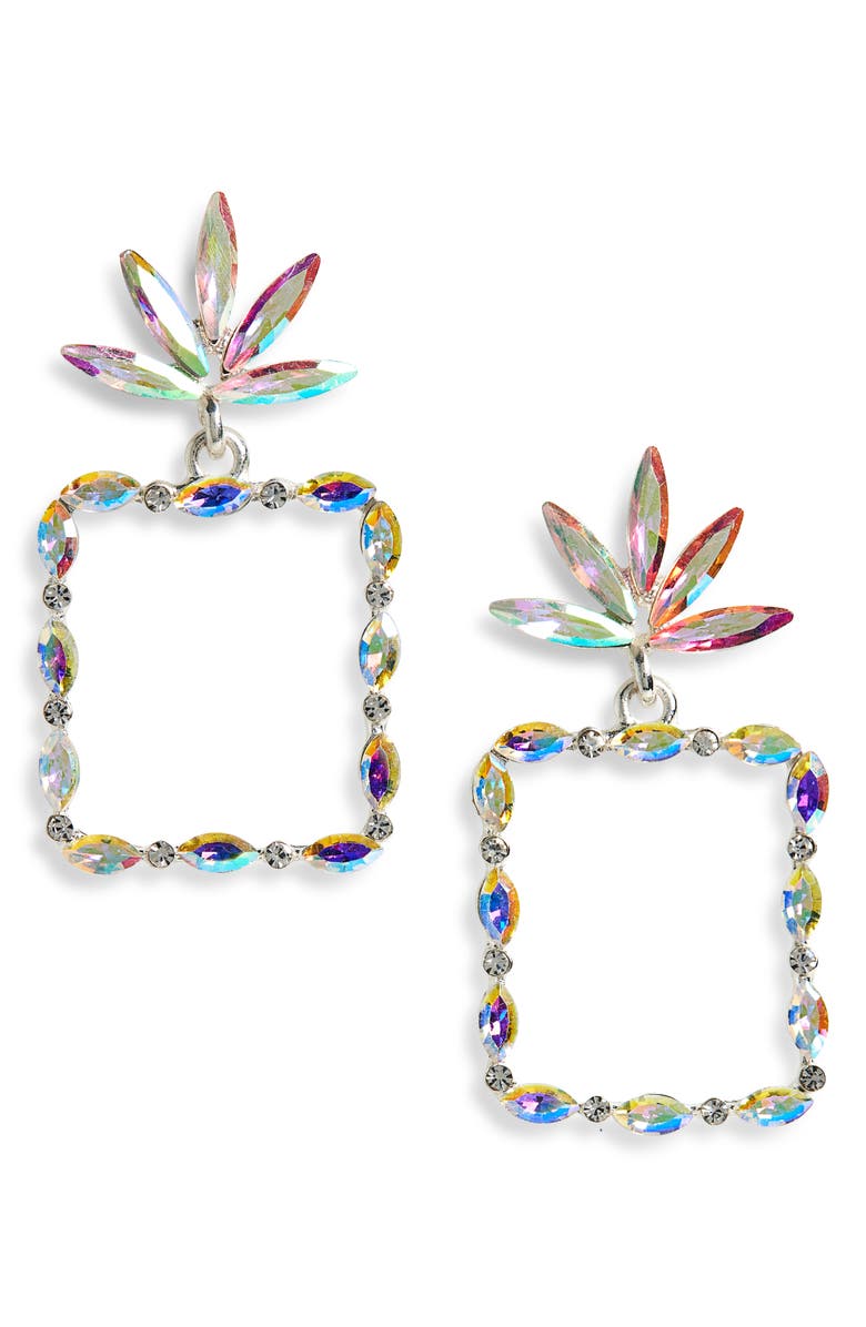 Tasha Crystal Open Square Drop Earrings, Main, color, 
