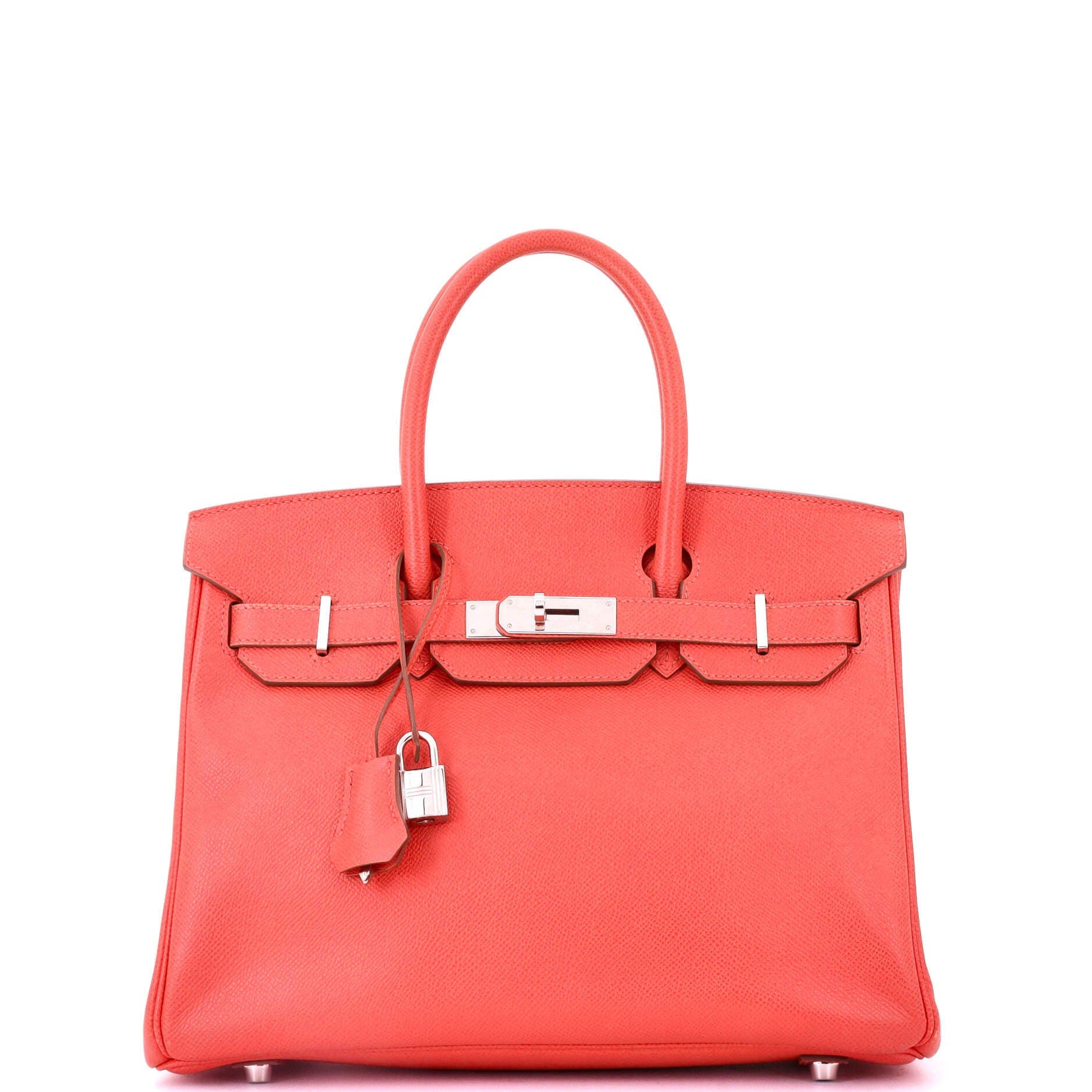 Pre-Owned Hermes Birkin Handbag Pink Epsom with Palladium Hardware 30, Main, color, Rose Jaipur