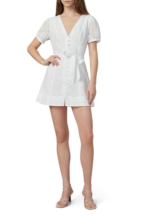 The Halle Eyelette Mini Dress