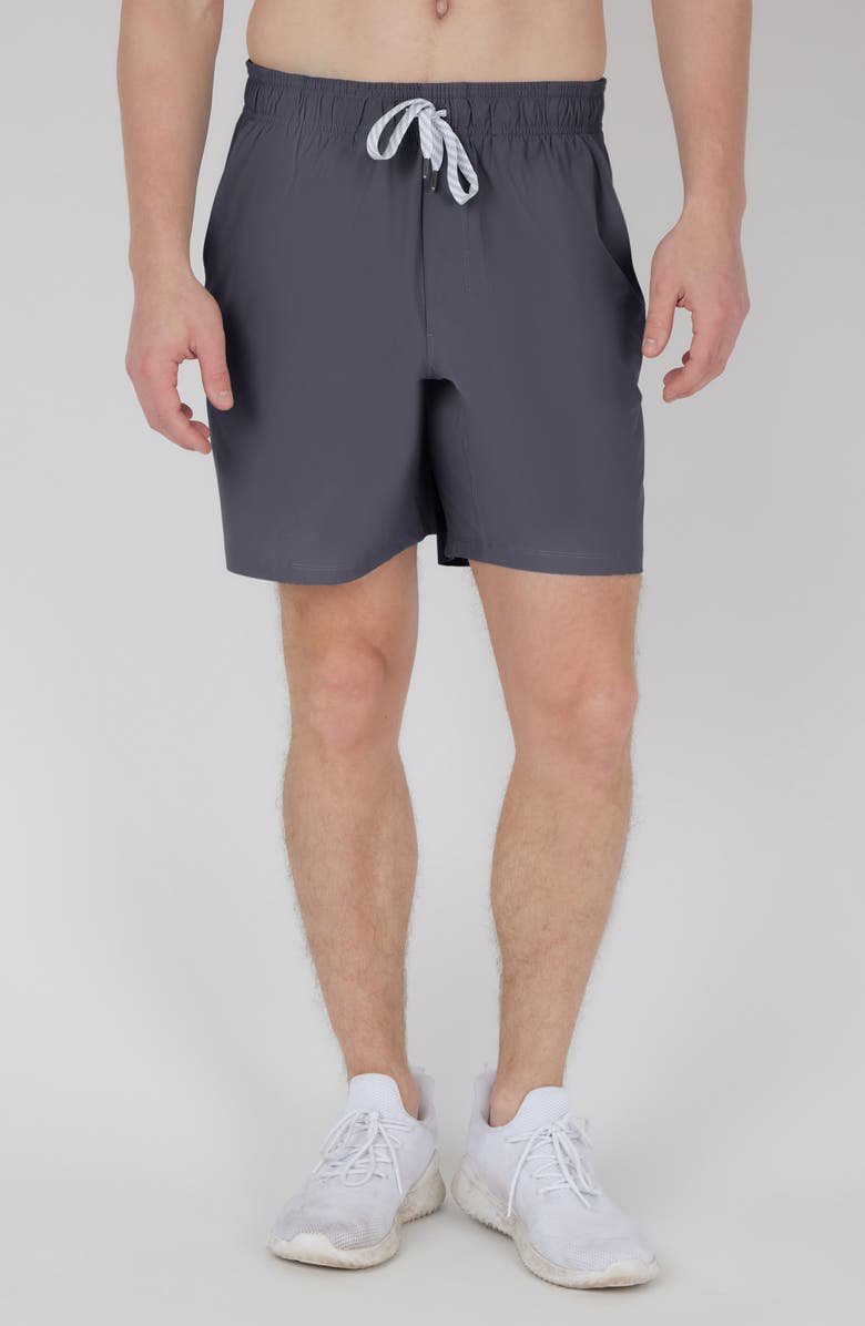90 DEGREE BY REFLEX Warp End Zone Shorts, Main, color,