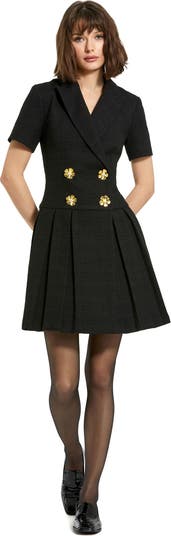 Mac Duggal Tweed Short Sleeve Blazer Mini Dress | Nordstrom
