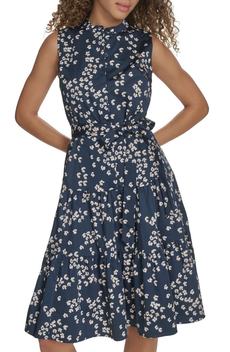 Calvin Klein Floral Sleeveless Shirtdress, Alternate, color,