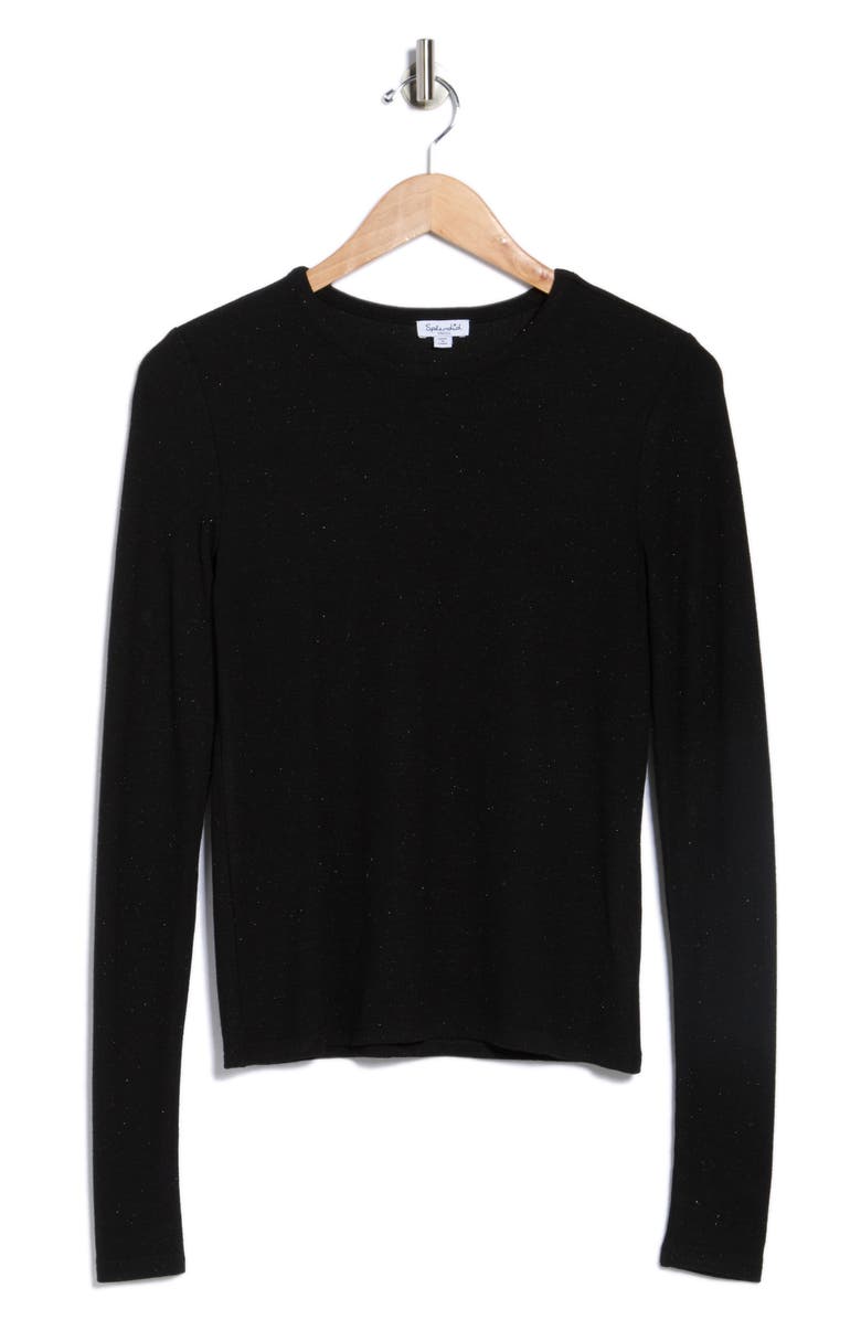 Splendid Shimmer Crewneck T-Shirt, Alternate, color, Black