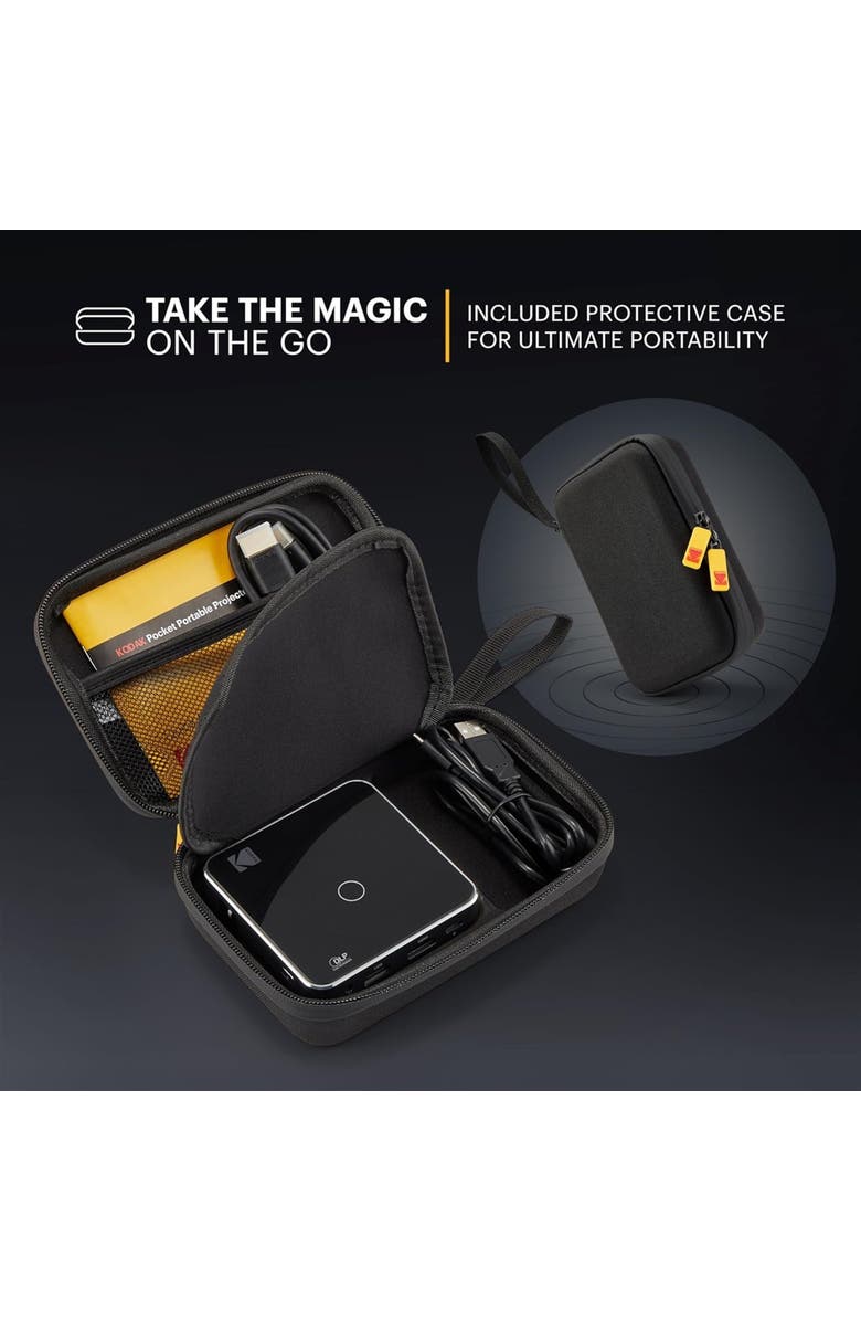 Kodak Luma 75 Ultra Mini Projector, Portable Pico Projector with Carrying Case, Alternate, color, Black