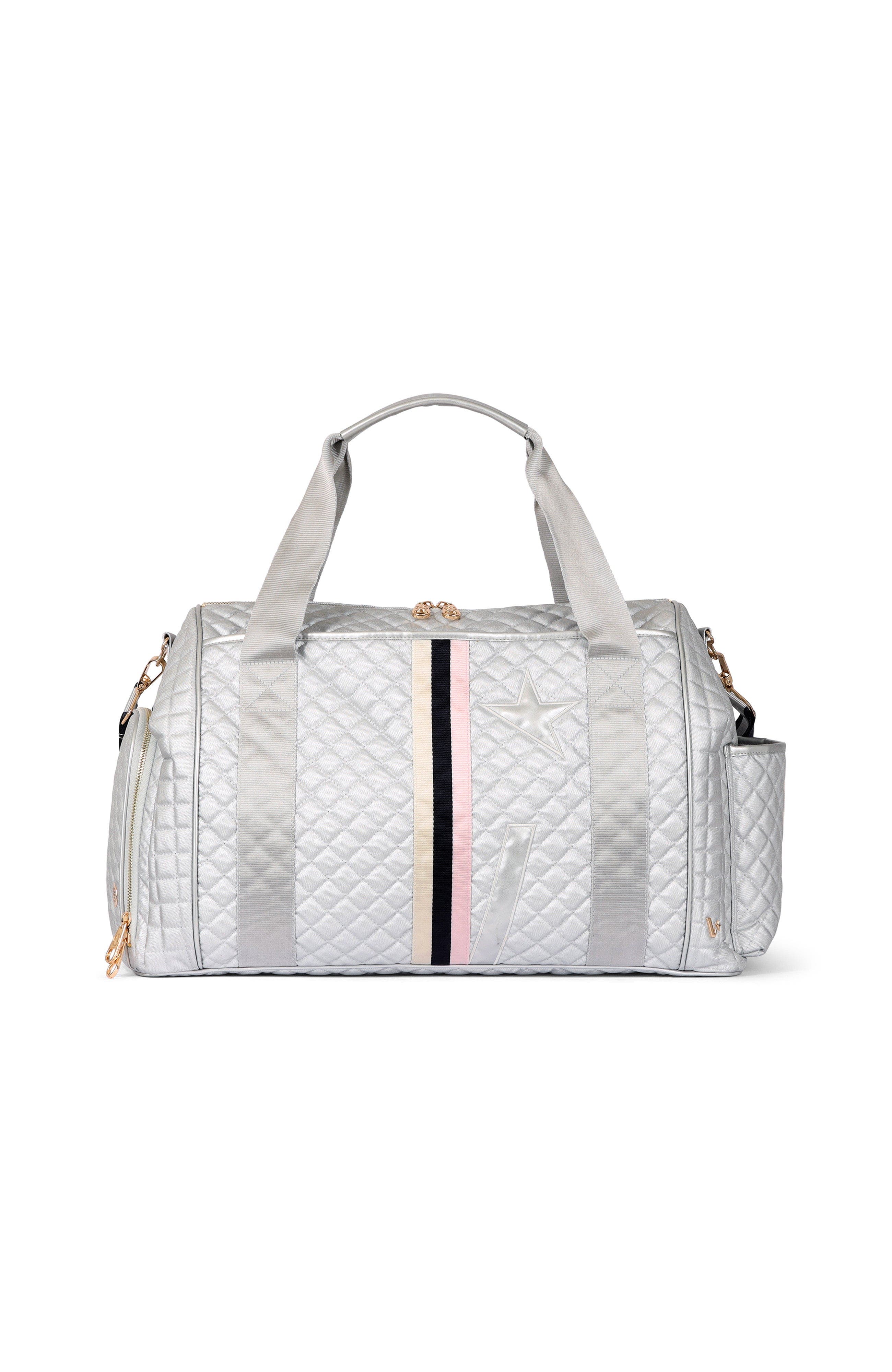 Volée Weekender Bag, Main, color, Silver