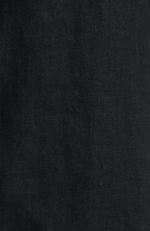 Alex Crane Ola Linen Short Sleeve Button-up Shirt In Night