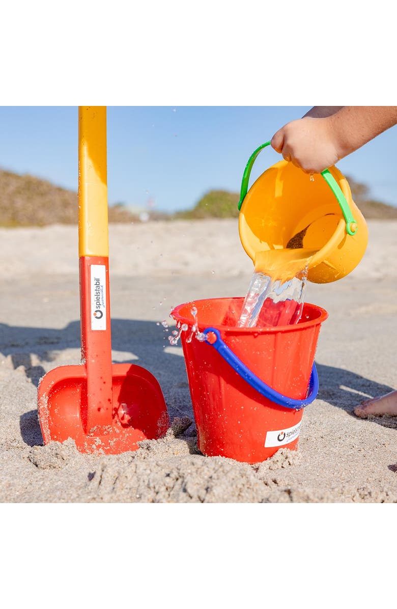SPIELSTABIL Toddler Outdoor Toys - Beach Shovel and Digging Toys for Kids, Heavy Duty Sand Toys for Ages 2.5 & Up, German-Made Kids Beach Essentials, Alternate, color, Red Multi