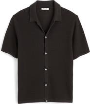 Madewell Short Sleeve Open Stitch Cotton Button-Up Shirt