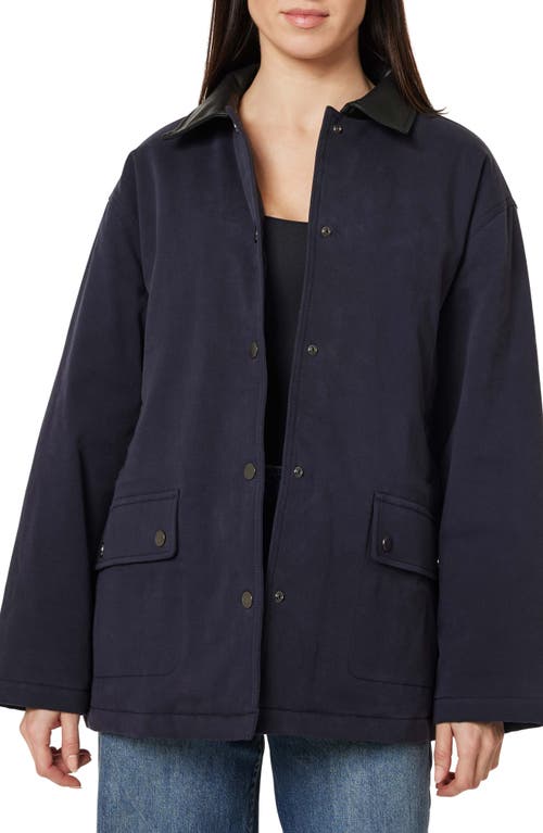 Habitual Stretch Twill Barn Jacket In Blue