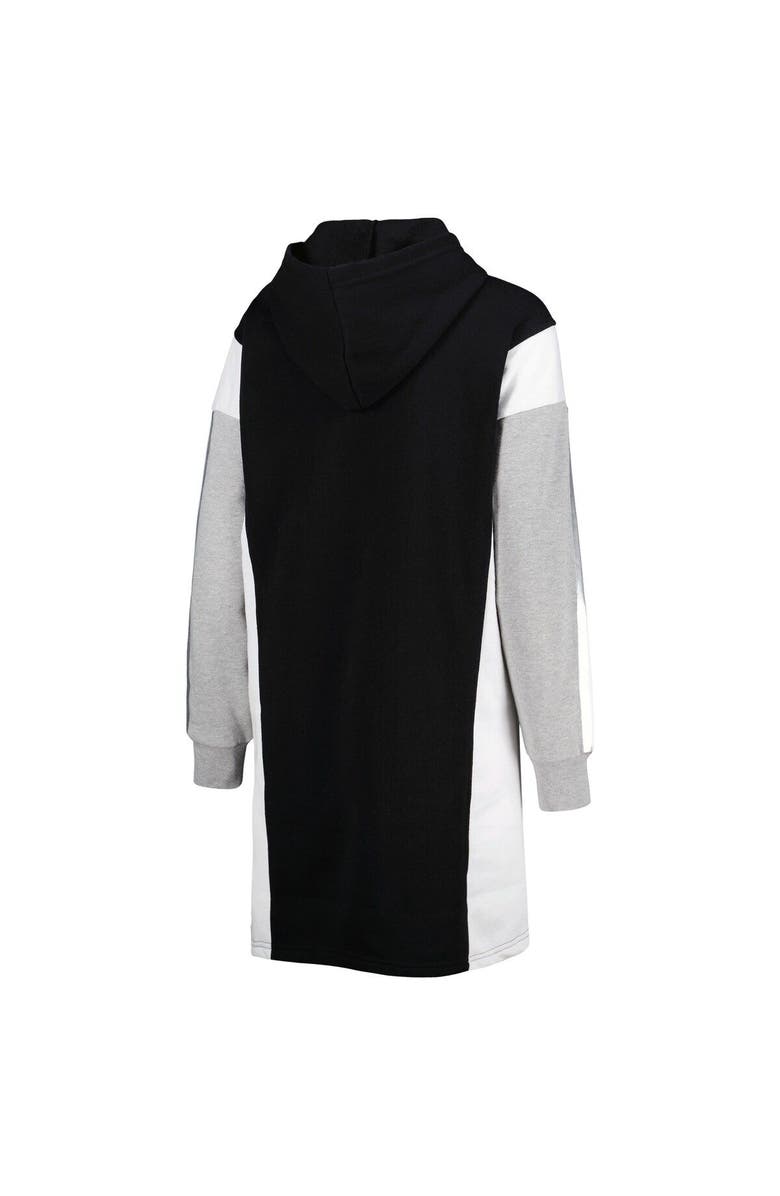 G-III 4HER BY CARL BANKS Women's G-III 4Her by Carl Banks Black Las Vegas Raiders Bootleg Long Sleeve Hoodie T-Shirt Dress, Alternate, color, Black