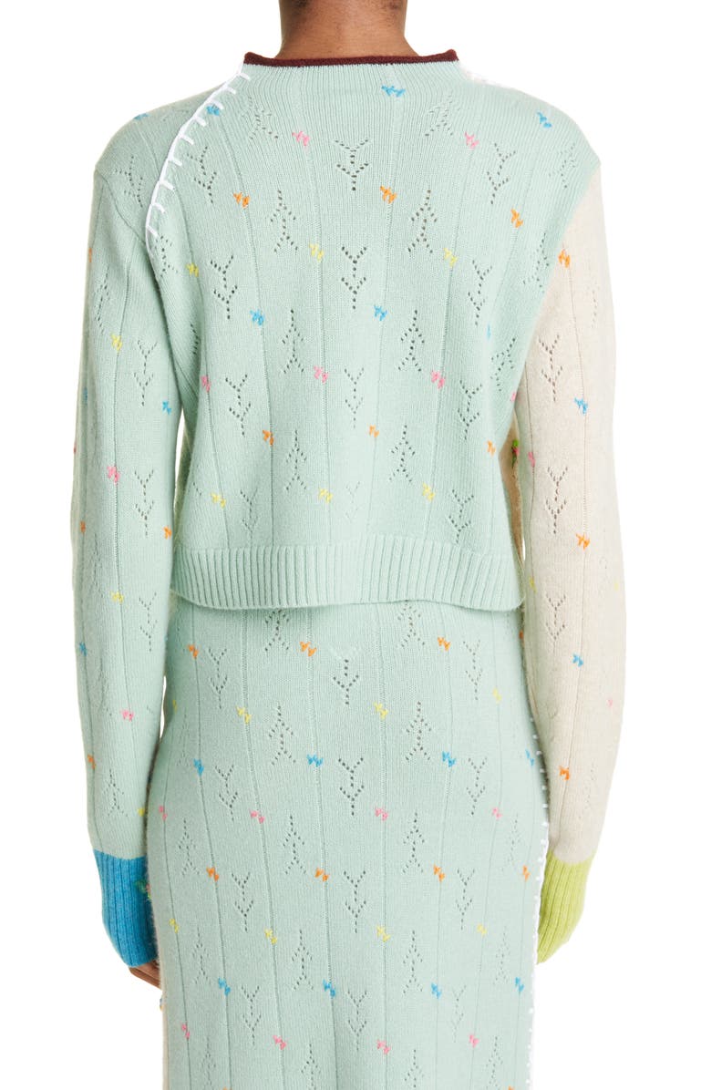 YanYan Rosie Pointelle Wool Cardigan, Alternate, color,