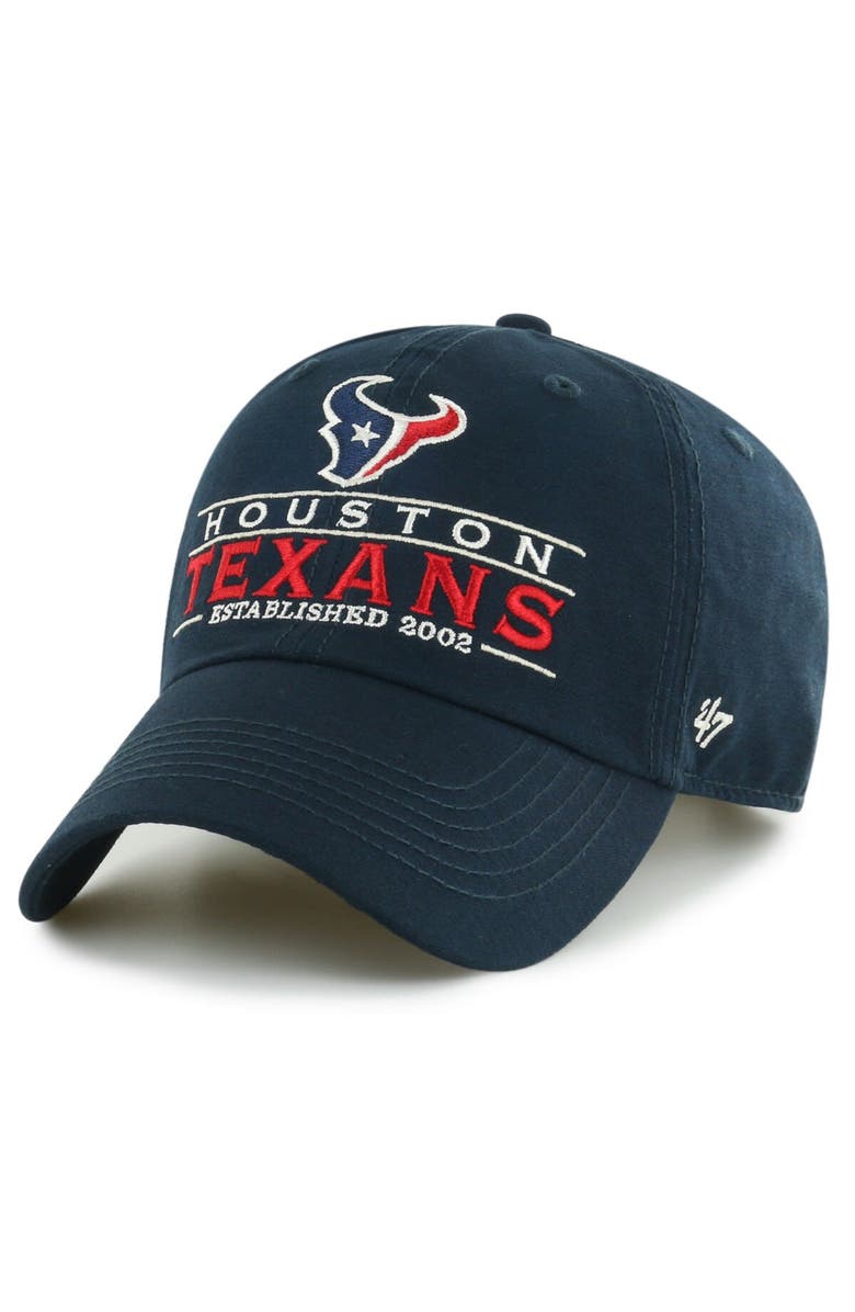 '47 Men's '47 Navy Houston Texans Vernon Clean Up Adjustable Hat, Main, color,