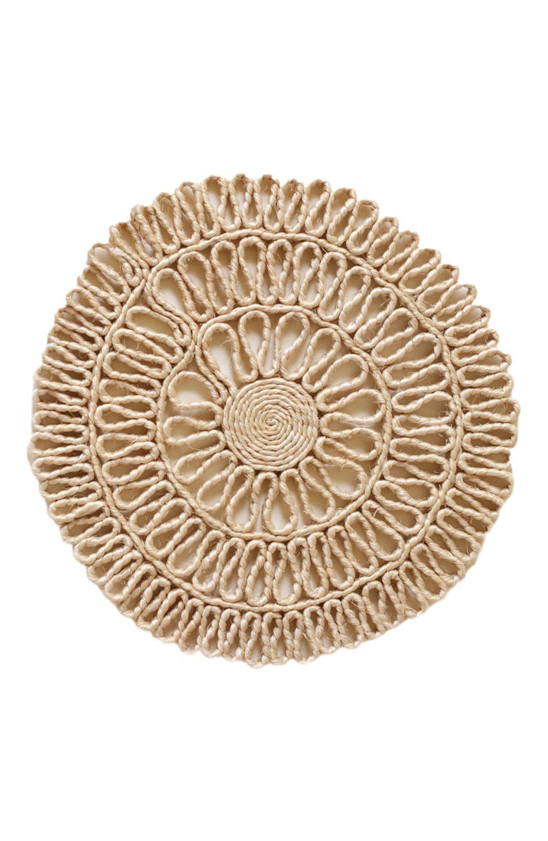 indego africa Lattice Placemat White Sisal, Main, color, Natural