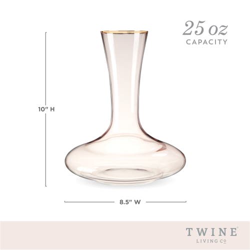 Twine Rose Crystal Decanter In Pink