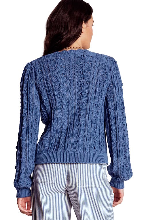 Boden Texturierte Strickjacke Aus Baumwolle-denim-blau In Blue