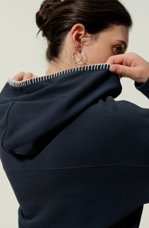 Lilysilk Seamflow Poise Pullover In Blue