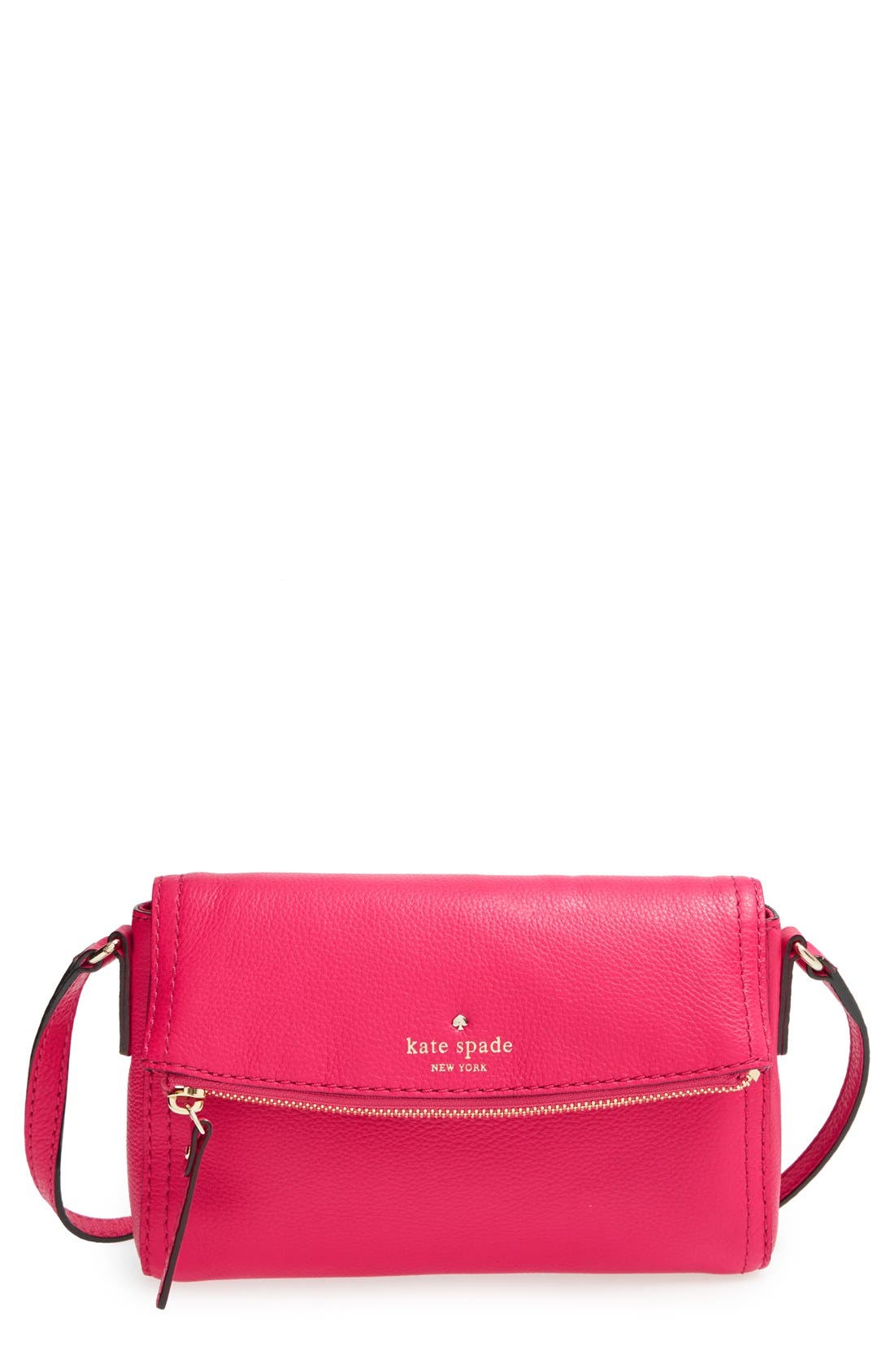 'cobble hill - mini carson' crossbody bag, Main, color, DEEP PINK
