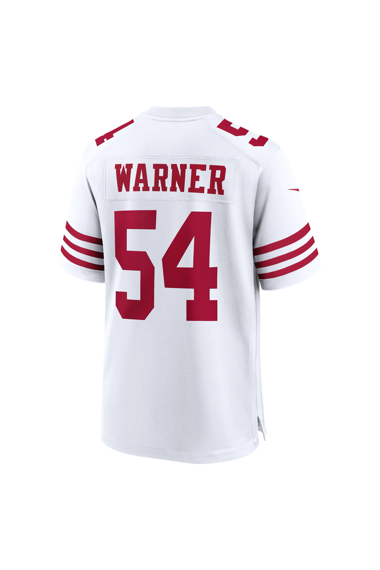 Men's Nike Fred Warner White San Francisco 49ers 80th Anniversary Game Jersey, Alternate, color, White
