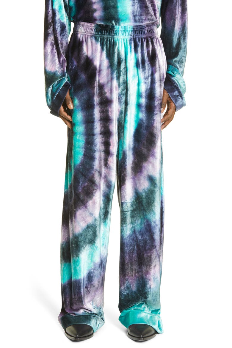 Studios Pexto Tie Dye Oversize Velour Joggers, Main, color, THISTLE PURPLE