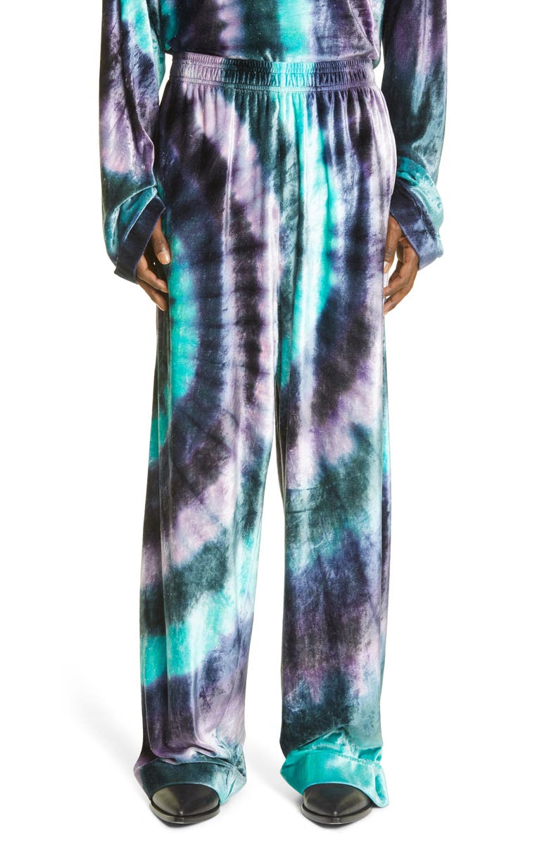 Acne Studios Pexto Tie Dye Oversize Velour Joggers, Main, color, 