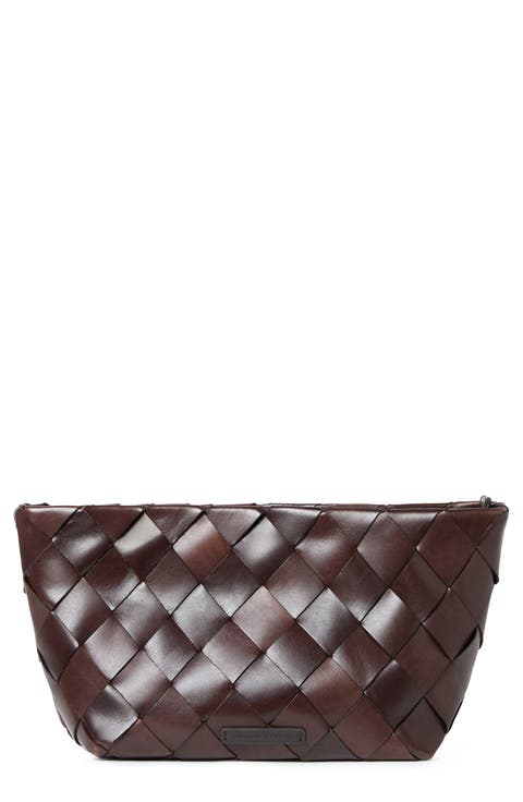 Melina Woven Leather Clutch