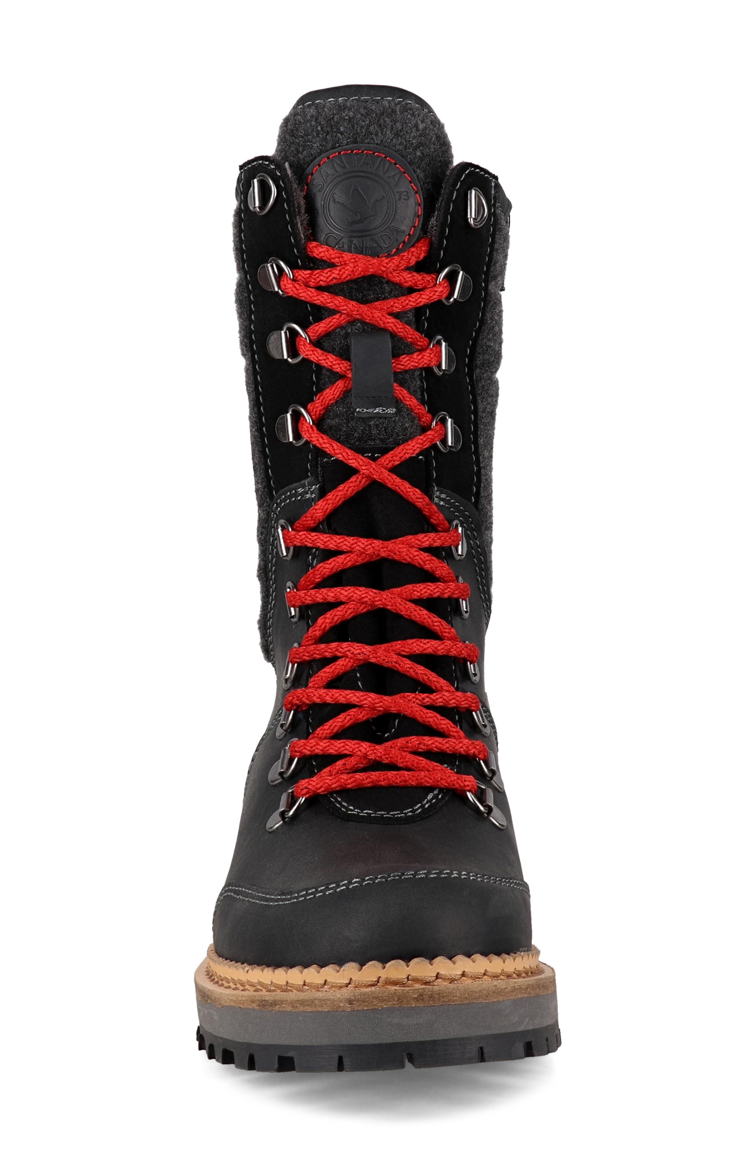 Cariboo Waterproof Mixed Media Boot, Alternate, color, BLACK RED