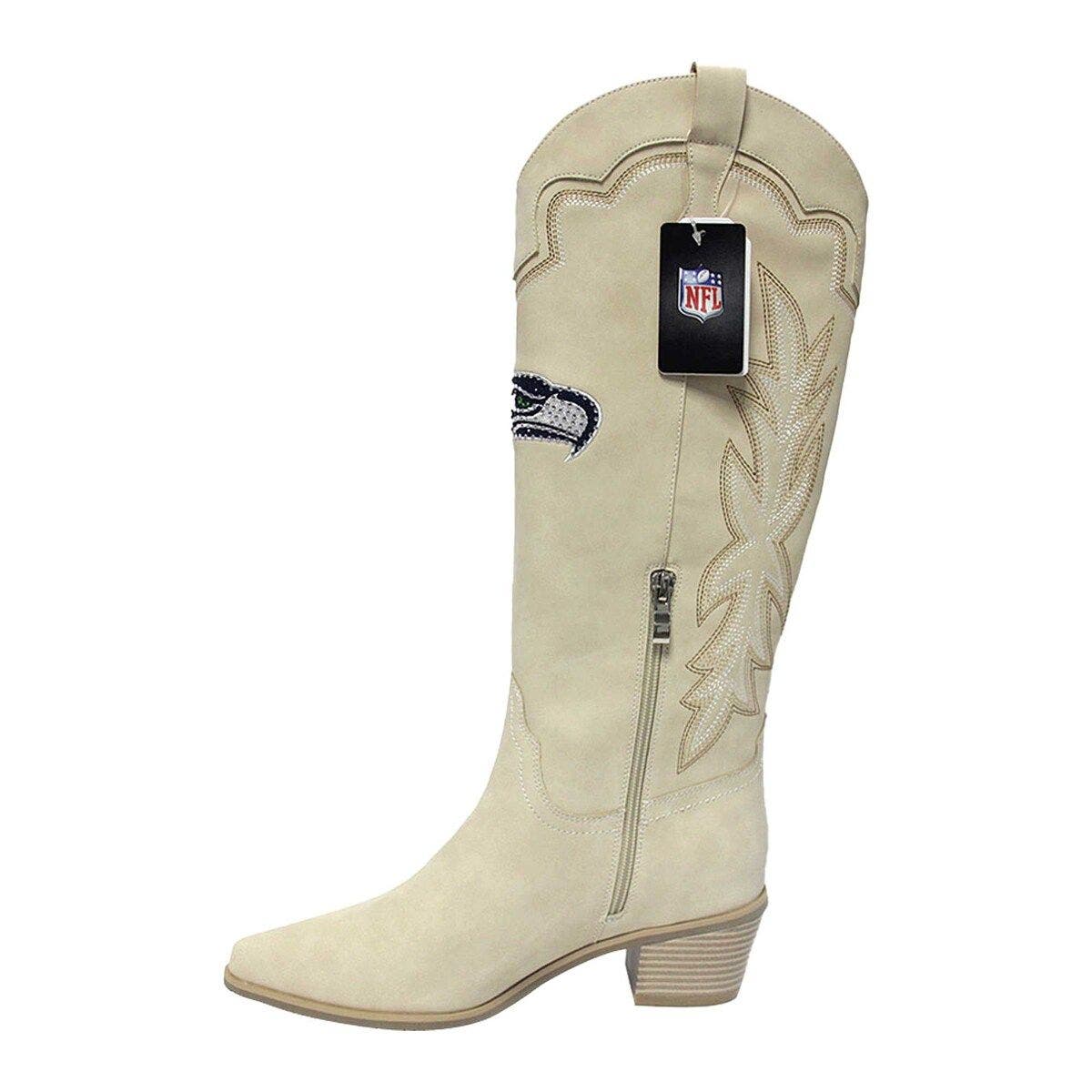 CUCE Women's Cuce Cream Seattle Seahawks Cowboy Boots, Alternate, color, 