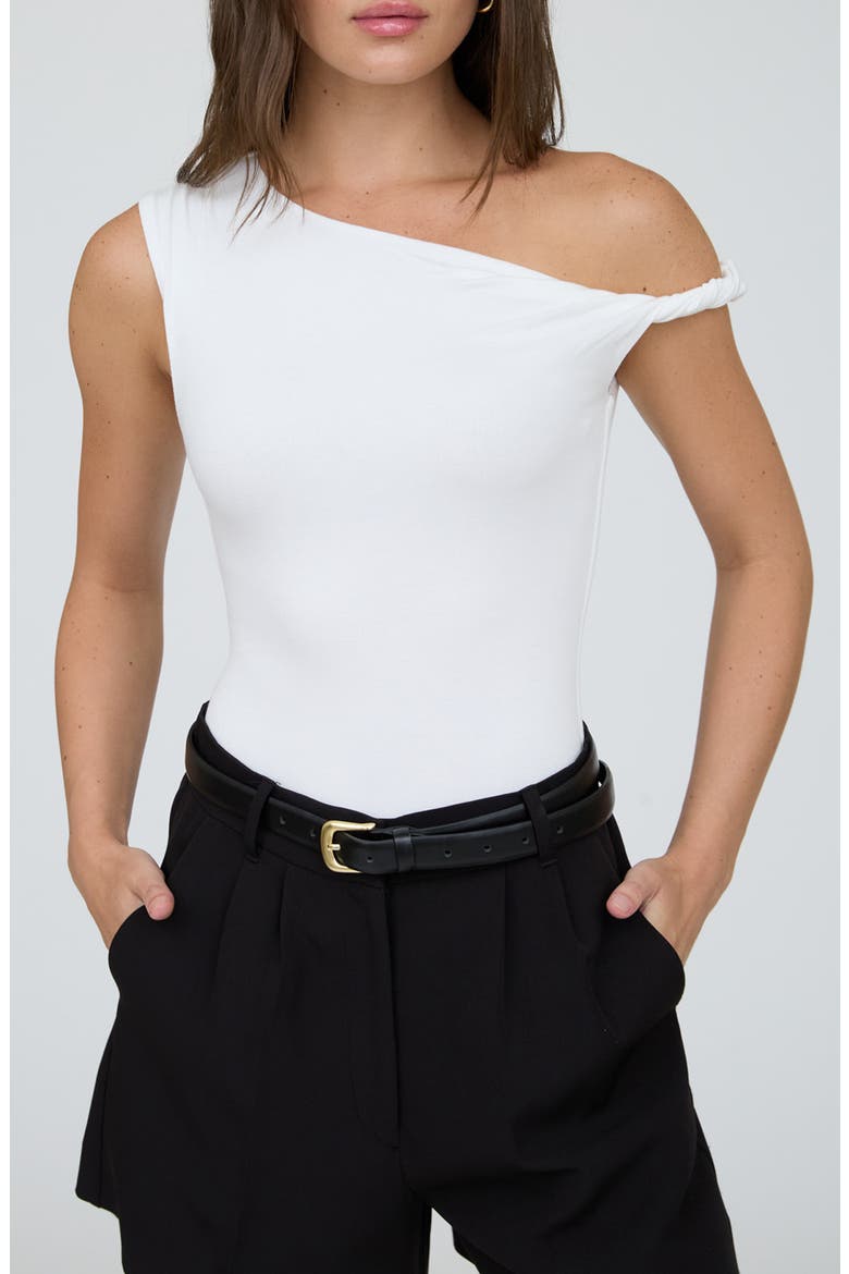 Asymmetric Off-the-Shoulder Strap, Main, color, OFF WHITE